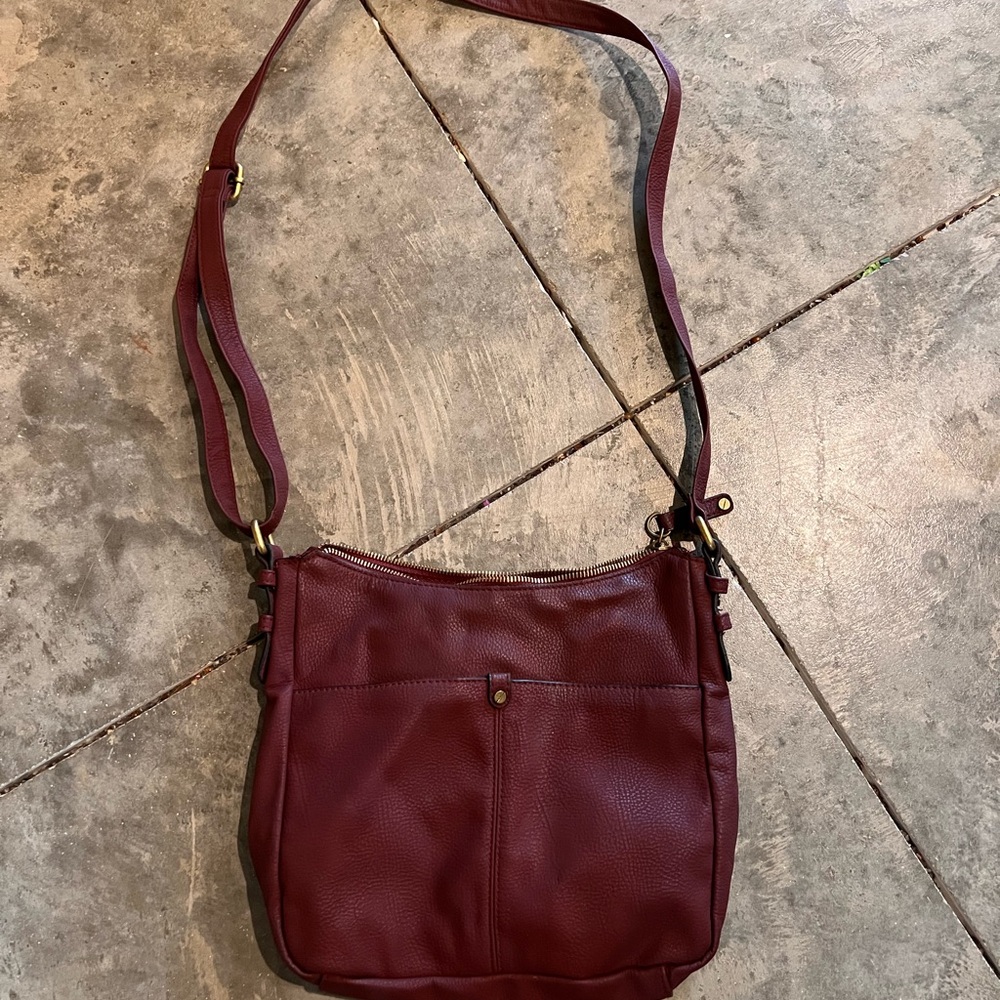 Burgundy Shoulder Bag or crossbody